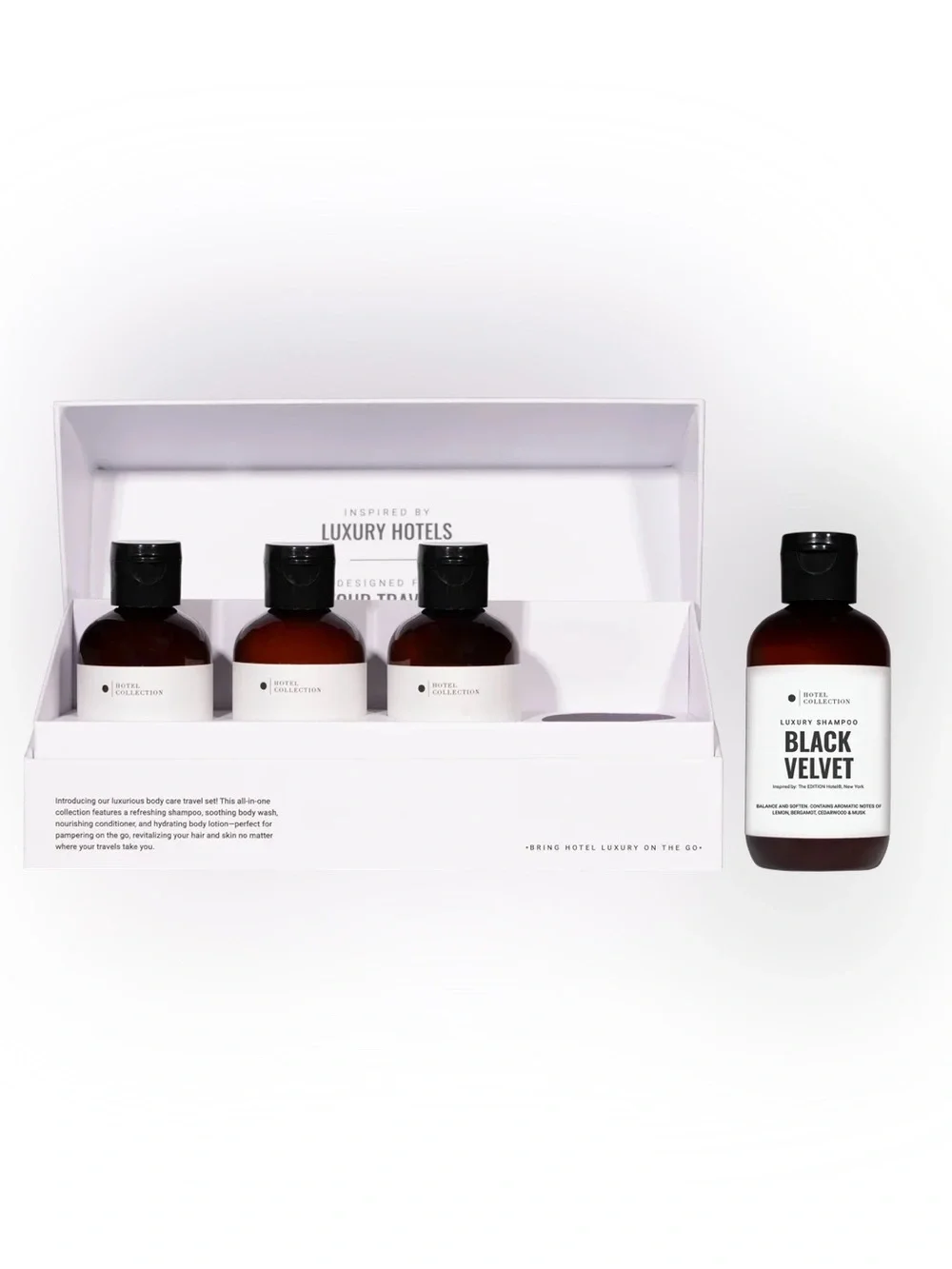 Black Velvet - Luxury SET of 4 travel body care